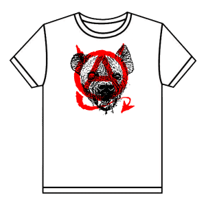 Concrete Hyena White Devil T shirt Front